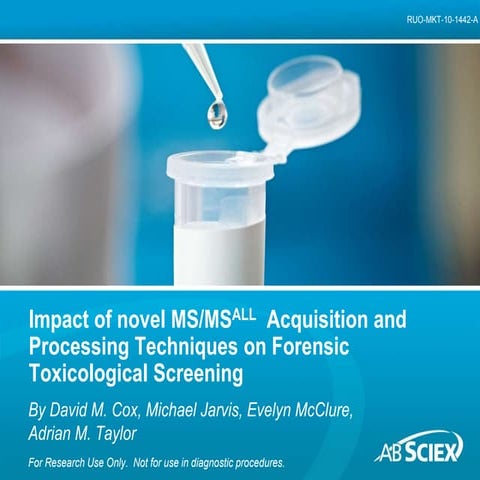 Impact of novel ms ms all acquisition and processing techniques on ...