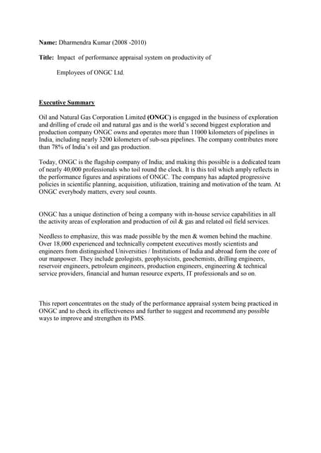 Dissertation on performance appraisal