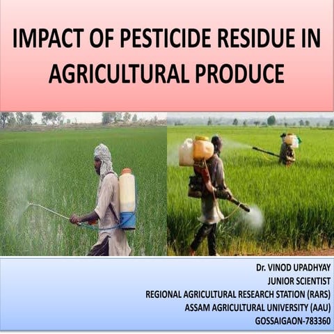 IMPACT OF PESTICIDE RESIDUE IN AGRICULTURE