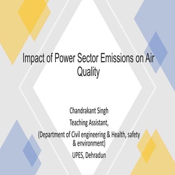 Impact of power sector emissions on air quality | PPTX