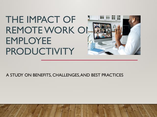 The Impact of Remote Work on Employee Productivity