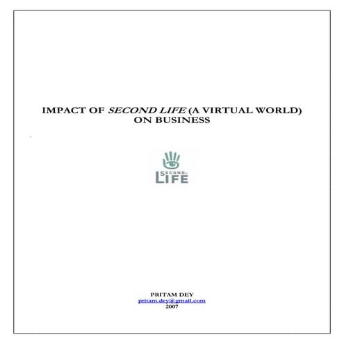 Impact Of Second Life On Business