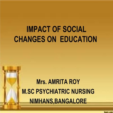 Impact of social change on professional education