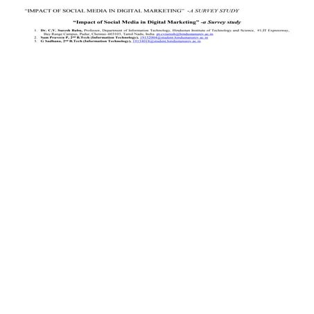 Impact of social media in digital marketing