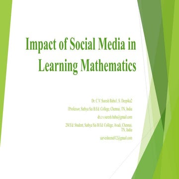Impact of social media in learning mathematics