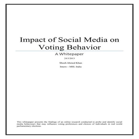 Impact of social media on voting behaviour