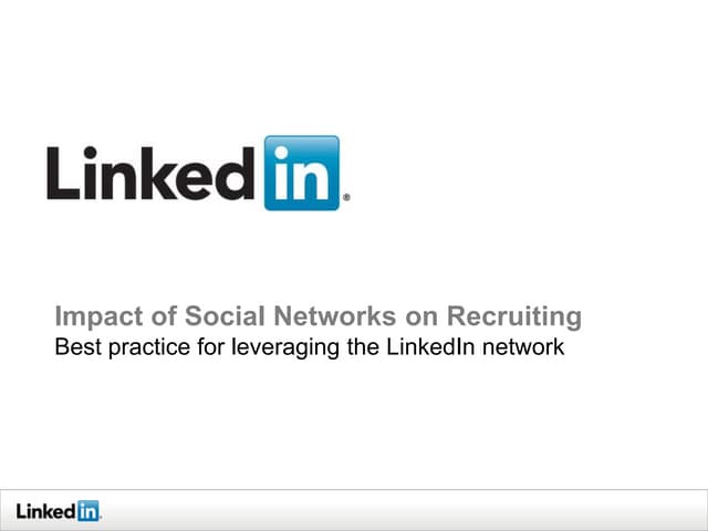 Impact of Social Networks on Recrui...