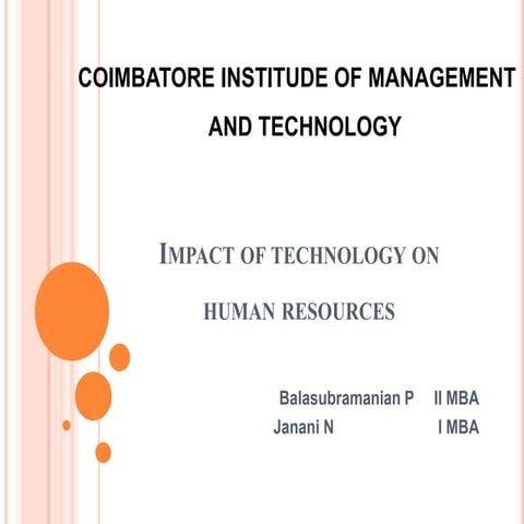Impact of technology on HR