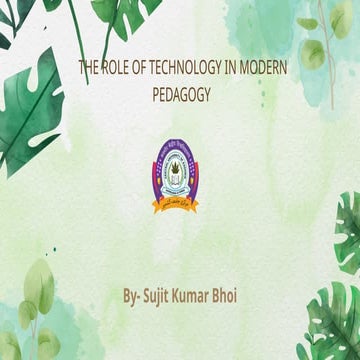 impact of technology on education pptx.pptx/ Modern day pedagogy