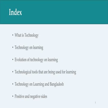 Impact of Technology on learning