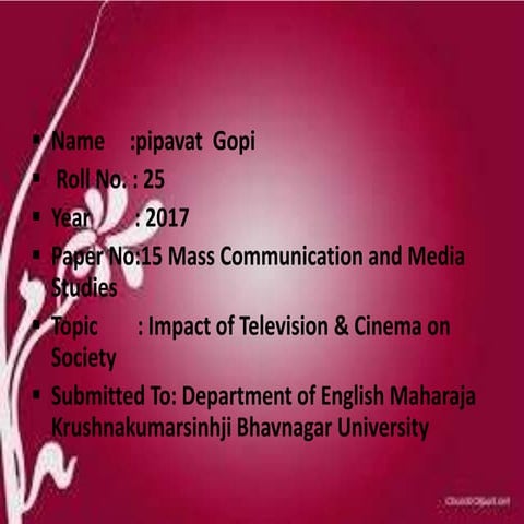 Impact of television and cinema on society