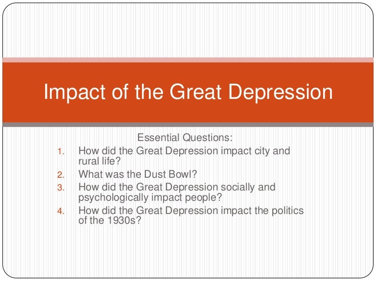 the great depression powerpoint