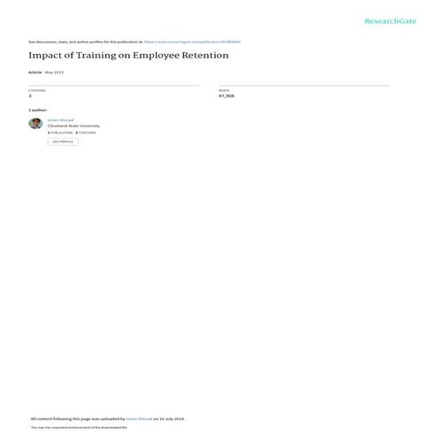 Impact of Training and Development on Employee Performance | PPTX