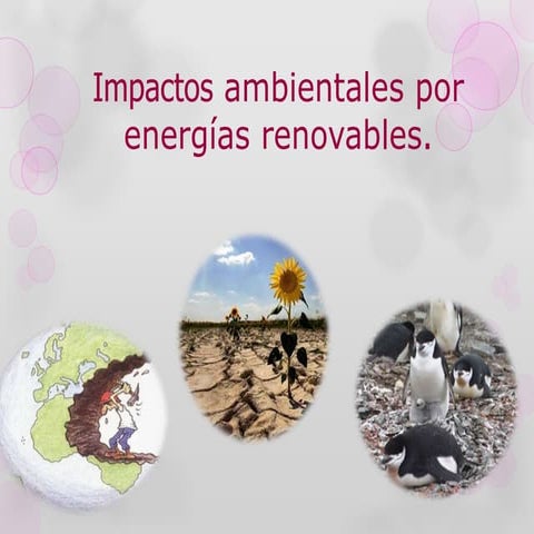 Impactos ambientales por energías renovables