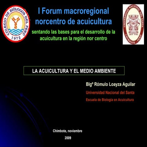 Impactos De La Acuicultura Ancash