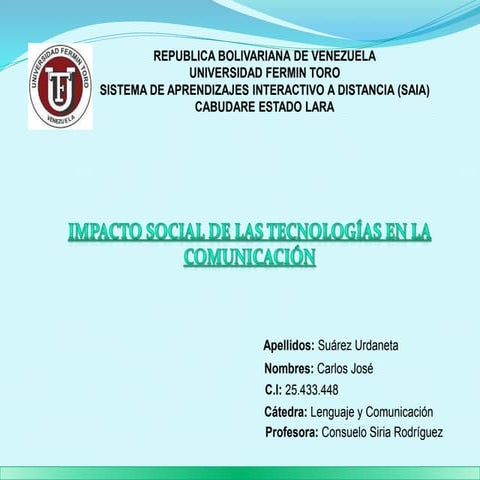 Impacto social de las nuevas tecnologías en la comunicación