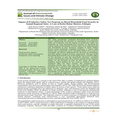 Ethiopia’s Productive Safety Net Programme | PDF
