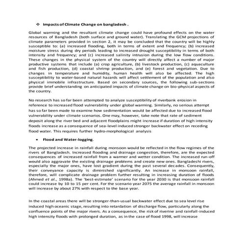 Impact of Climate Change on Vulnerable People in Bangladesh A Study in ...