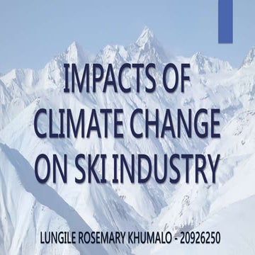 Impacts of climate change on ski industry | PPTX