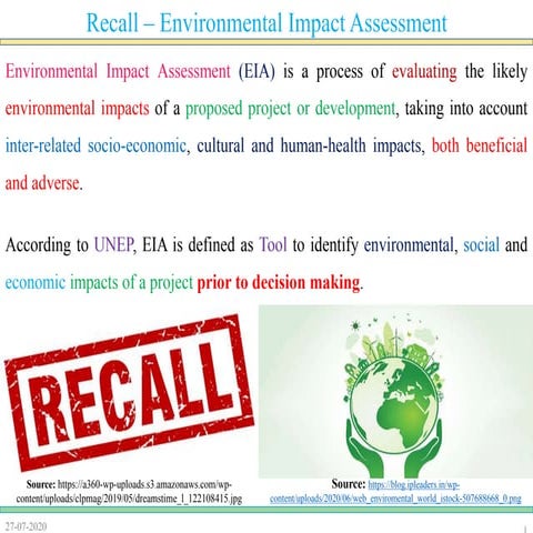 Impacts of development on environment