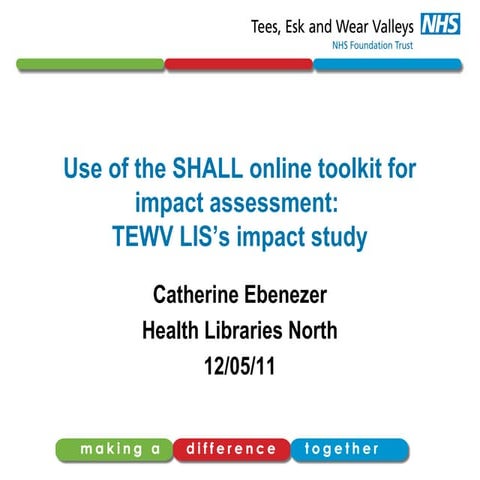 Use of the SHALL online toolkit for impact assessment: TEWV LIS’s impact study