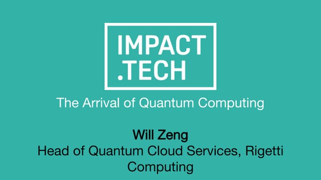 "The Arrival of Quantum Computing" by Will Zeng