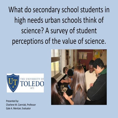 Impact what do urban student think about science