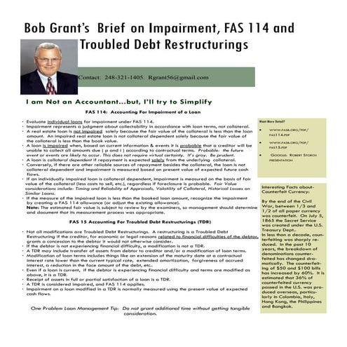 Common questions surrounding the ASC 310 10-35 (FAS 114) calculation | PPT
