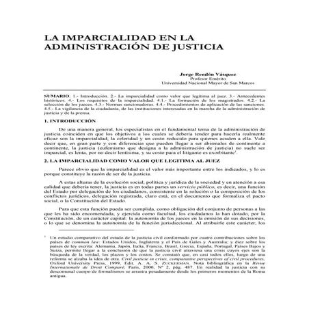 Imparcialidad en la administración de justicia