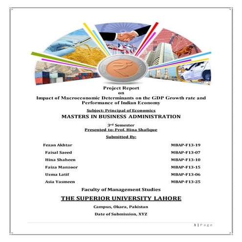 Impect of macroeconomics determinant on the gdp growth rate and performance o...