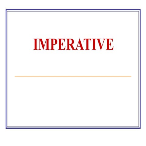 Imperative | PPT