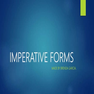 Imperative forms