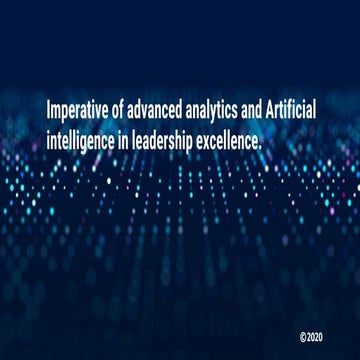  Imperative of advanced analytics and ai in leadership excellence