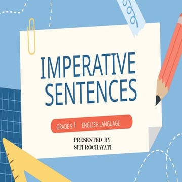 it is about imperative sentences.........