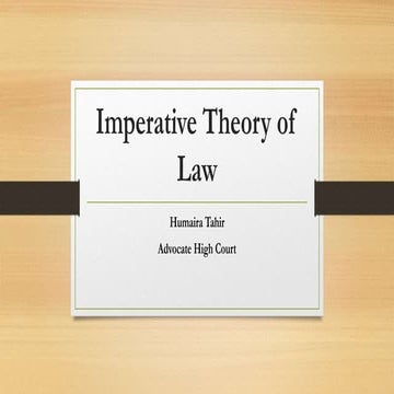 Imperative theory of law