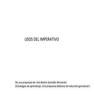 Imperativo usos