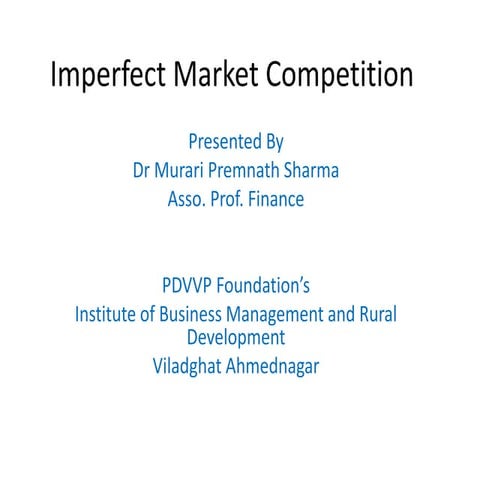 Imperfect competion 2