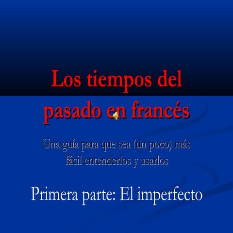 Imperfecto en francés
