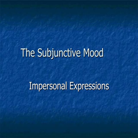 Impersonal expressions