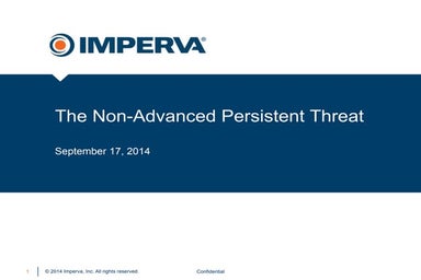 The Non-Advanced Persistent Threat