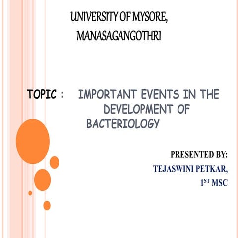 :History of Microbiology: Important events