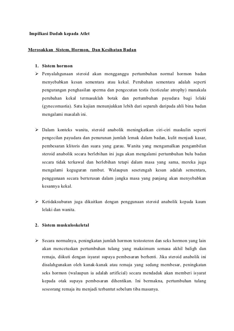 Impilkasi Dadah Kepada Atlet