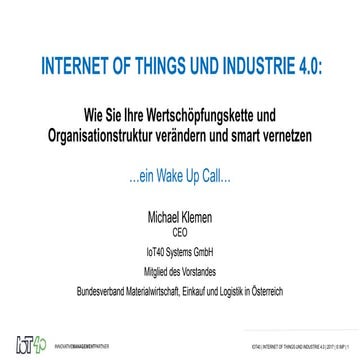 IoT und Industrie 4.0: Wie sie ihre Wertschöpfungskette smart vernetzen  