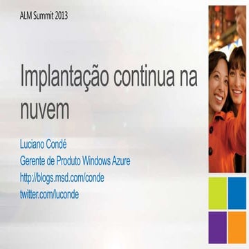 ALM Summit 2013 - Implantação contínua com Windows Azure
