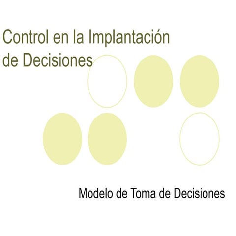 Control en la Toma de Decisiones | PPT