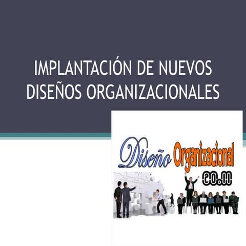 Implantación de nuevos diseños organizacionales | PPT
