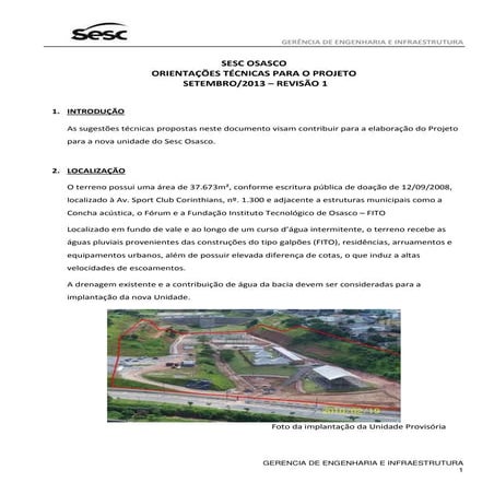 Implantação sesc osasco