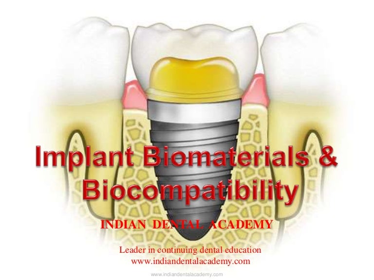 Implant biomaterials seminar/ dentistry curriculum
