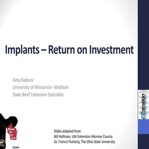 Implants Considerations for Beef Production