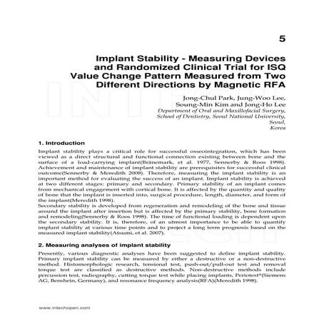 Implant stability intech | PDF